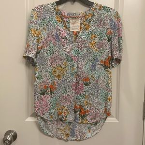Anthropologie Conversations Limited Edition 4 of 52 floral blouse, size 8